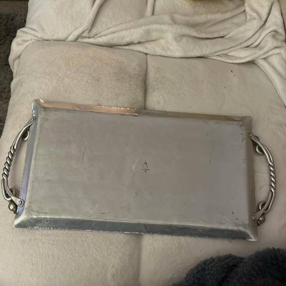 Vintage dining tray;stamp on bottom;good condition; needs a thorough polishing - Picture 11 of 11